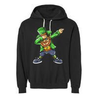 St Patricks Day Dabbing Leprechaun Dab Garment-Dyed Fleece Hoodie