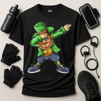 St Patricks Day Dabbing Leprechaun Dab Performance Shirt