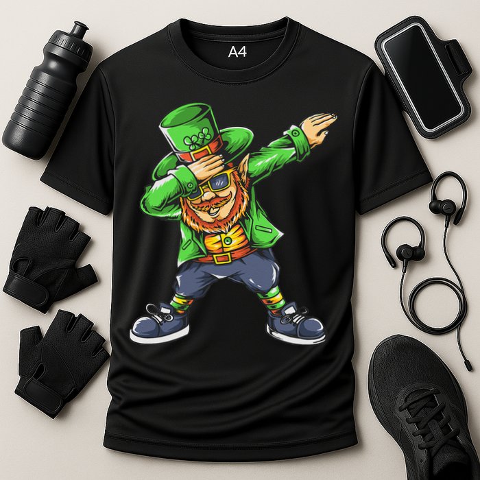 St Patricks Day Dabbing Leprechaun Dab Performance Shirt