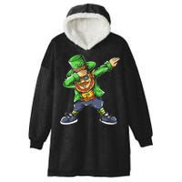 St Patricks Day Dabbing Leprechaun Dab Hooded Wearable Blanket