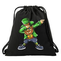 St Patricks Day Dabbing Leprechaun Dab Drawstring Bag
