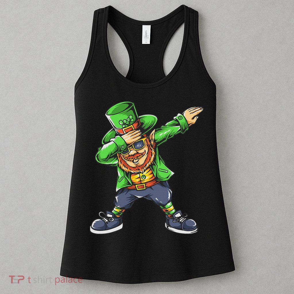 St Patricks Day Dabbing Leprechaun Dab Womens Tank Top