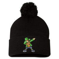 St Patricks Day Dabbing Leprechaun Dab Pom Pom 12in Knit Beanie