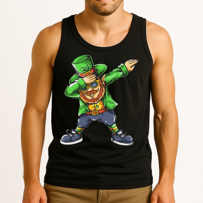 St Patricks Day Dabbing Leprechaun Dab Tank Top