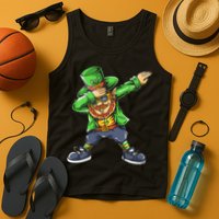 St Patricks Day Dabbing Leprechaun Dab Tank Top