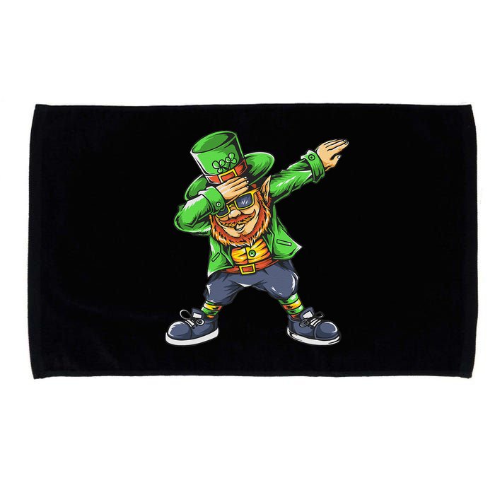 St Patricks Day Dabbing Leprechaun Dab Microfiber Hand Towel