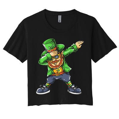 St Patricks Day Dabbing Leprechaun Dab Crop Top