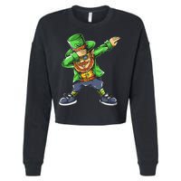 St Patricks Day Dabbing Leprechaun Dab Cropped Pullover Crew