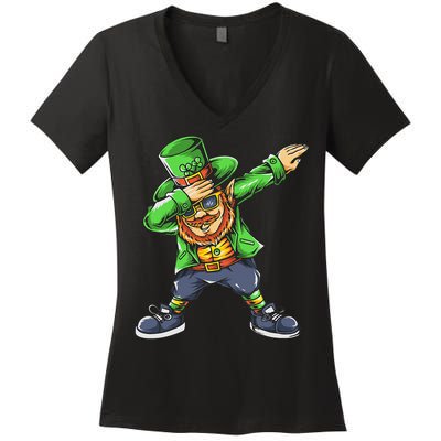 St Patricks Day Dabbing Leprechaun Dab Women's V-Neck T-Shirt