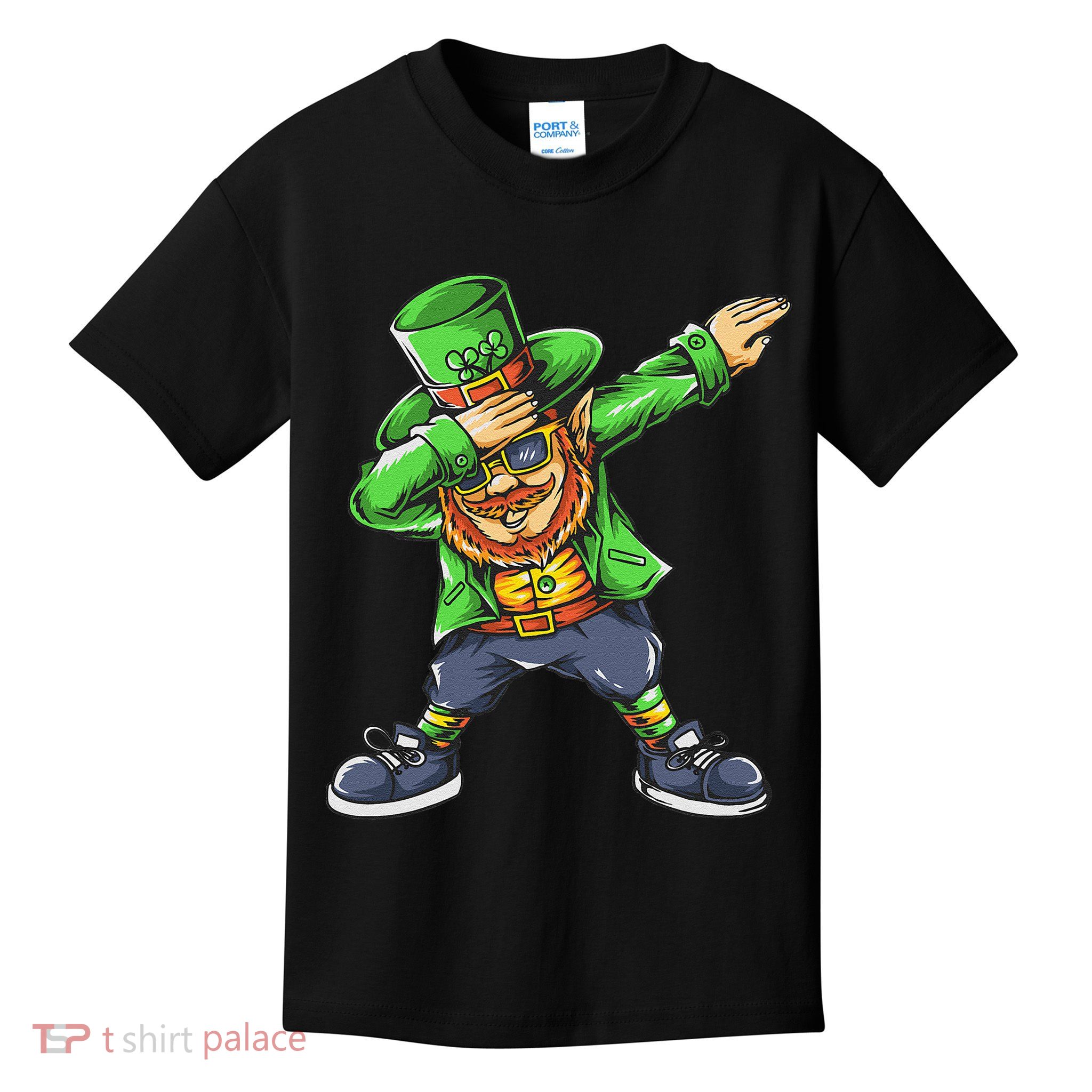 St Patricks Day Dabbing Leprechaun Dab Kids T-Shirt