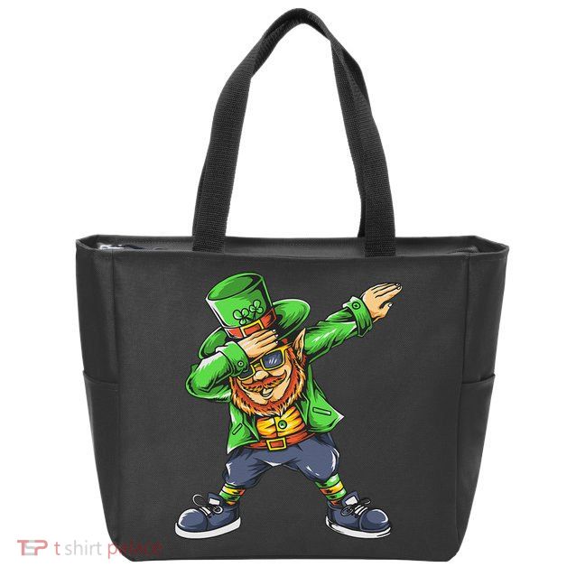 St Patricks Day Dabbing Leprechaun Dab Zip Tote Bag