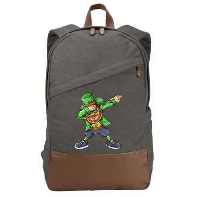 St Patricks Day Dabbing Leprechaun Dab Cotton Canvas Backpack