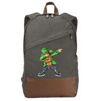 St Patricks Day Dabbing Leprechaun Dab Cotton Canvas Backpack