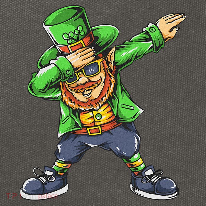St Patricks Day Dabbing Leprechaun Dab Cotton Canvas Backpack
