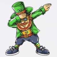 St Patricks Day Dabbing Leprechaun Dab Garment-Dyed Sweatshirt