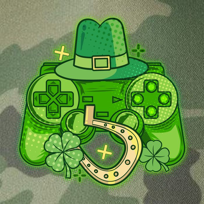 St Patricks Day Lucky Video Game Controller Legacy Tie Dye Trucker Hat