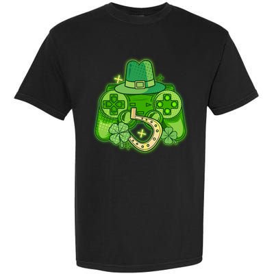 St Patricks Day Lucky Video Game Controller Garment-Dyed Heavyweight T-Shirt