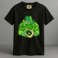 St Patricks Day Lucky Video Game Controller Garment-Dyed Heavyweight T-Shirt