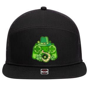 St Patricks Day Lucky Video Game Controller 7 Panel Mesh Trucker Snapback Hat