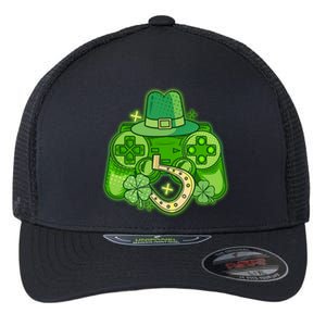 St Patricks Day Lucky Video Game Controller Flexfit Unipanel Trucker Cap