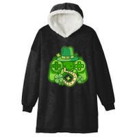St Patricks Day Lucky Video Game Controller Hooded Wearable Blanket