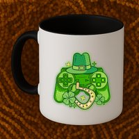 St Patricks Day Lucky Video Game Controller Mug