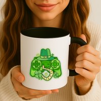 St Patricks Day Lucky Video Game Controller Mug
