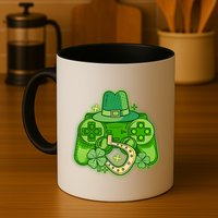 St Patricks Day Lucky Video Game Controller Mug