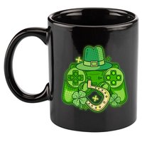 St Patricks Day Lucky Video Game Controller 11oz C Handle Ceramic Mug