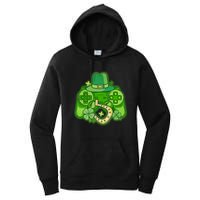 St Patricks Day Lucky Video Game Controller Women's Pullover Hoodie