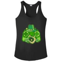 St Patricks Day Lucky Video Game Controller Ladies PosiCharge Competitor Racerback Tank