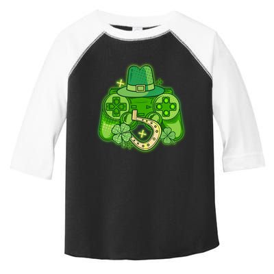 St Patricks Day Lucky Video Game Controller Toddler Fine Jersey T-Shirt