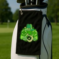 St Patricks Day Lucky Video Game Controller Golf Towel