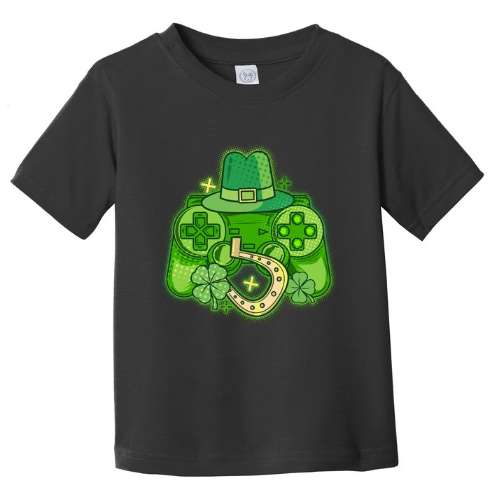 St Patricks Day Lucky Video Game Controller Toddler T-Shirt