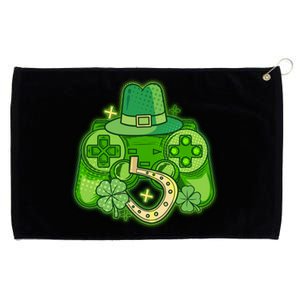 St Patricks Day Lucky Video Game Controller Grommeted Golf Towel