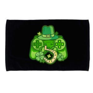 St Patricks Day Lucky Video Game Controller Microfiber Hand Towel