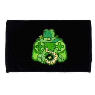 St Patricks Day Lucky Video Game Controller Microfiber Hand Towel