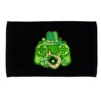 St Patricks Day Lucky Video Game Controller Microfiber Hand Towel