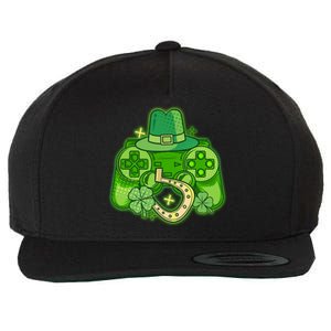 St Patricks Day Lucky Video Game Controller Wool Snapback Cap