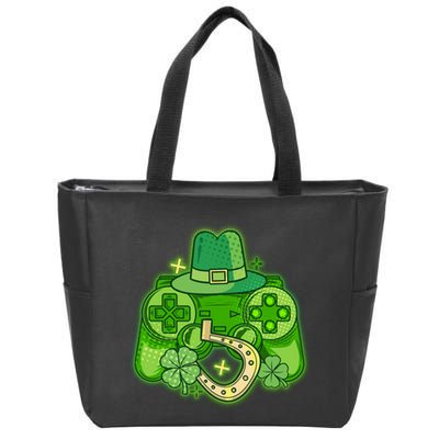 St Patricks Day Lucky Video Game Controller Zip Tote Bag