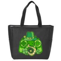 St Patricks Day Lucky Video Game Controller Zip Tote Bag