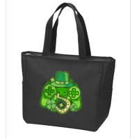 St Patricks Day Lucky Video Game Controller Zip Tote Bag