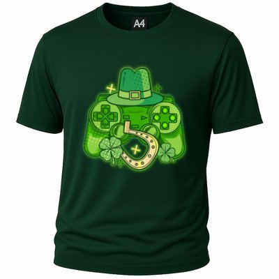 St Patricks Day Lucky Video Game Controller Performance Shirt