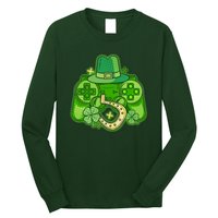 St Patricks Day Lucky Video Game Controller Long Sleeve Shirt