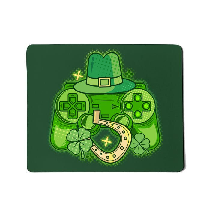 St Patricks Day Lucky Video Game Controller Mousepad