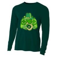 St Patricks Day Lucky Video Game Controller Cooling Performance Long Sleeve Crew