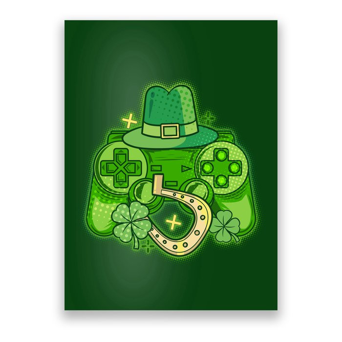 St Patricks Day Lucky Video Game Controller Poster