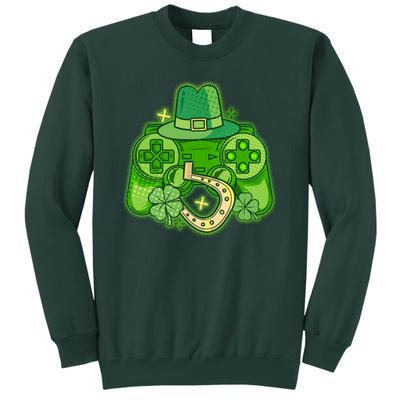 St Patricks Day Lucky Video Game Controller Tall Sweatshirt