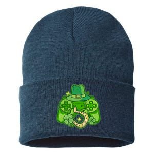 St Patricks Day Lucky Video Game Controller Sustainable Knit Beanie