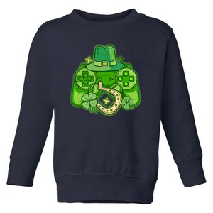 St Patricks Day Lucky Video Game Controller Toddler Sweatshirt